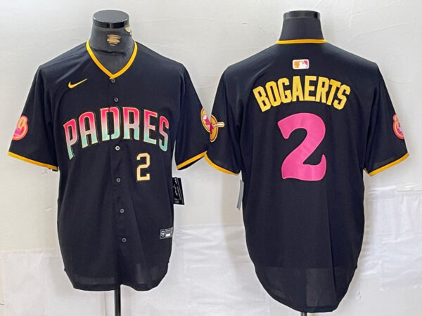 men's san diego padres #2 xander bogaerts black cool base stitched baseball jersey