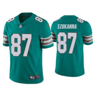 Men's Erik Ezukanma Miami Dolphins Throwback Limited Stitched Jersey Aqua