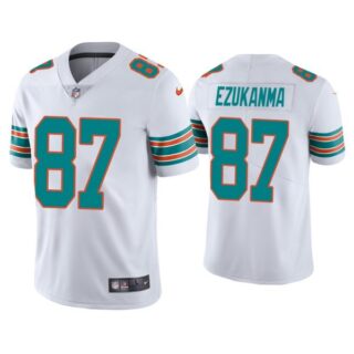 Men's Erik Ezukanma Miami Dolphins Throwback Limited Stitched Jersey White