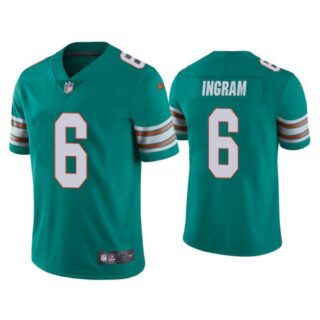 Men's Melvin Ingram Miami Dolphins Throwback Limited Stitched Jersey Aqua