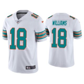 Men's Preston Williams Miami Dolphins Throwback Limited Stitched Jersey White