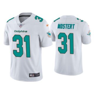 Men's Raheem Mostert Miami Dolphins Vapor Limited Stitched Jersey White