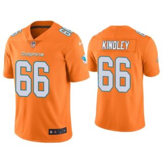 Men's Solomon Kindley Miami Dolphins Color Rush Limited Stitched Jersey Orange