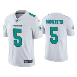 Men's Teddy Bridgewater Miami Dolphins Vapor Limited Stitched Jersey White