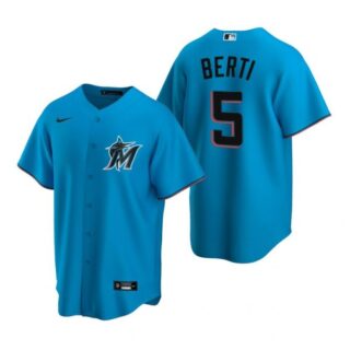 Men's Jon Berti Miami Marlins Cool Base Jersey Black,Blue