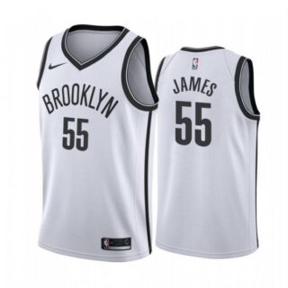 Men's Mike James Brooklyn Nets Basketball Jersey White Association