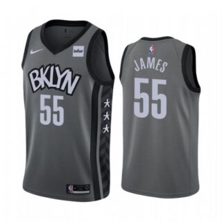Men's Mike James Brooklyn Nets Basketball Jersey Gray