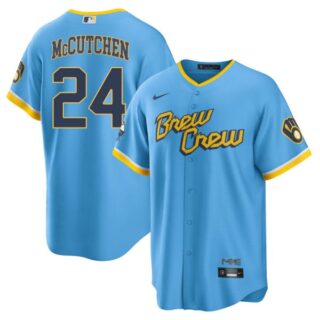 Youth Milwaukee Brewers Andrew McCutchen Brew Crew City Connect Powder Blue Stitched Jersey