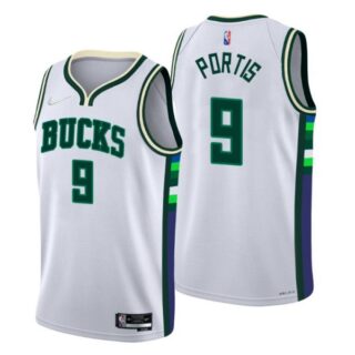 Men's Bobby Portis Milwaukee Bucks 75th Anniversary Diamond Jersey White City