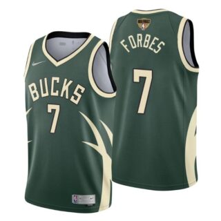 Men's #7 Bryn Forbes Milwaukee Bucks 2021 NBA Finals Jersey Green Earned