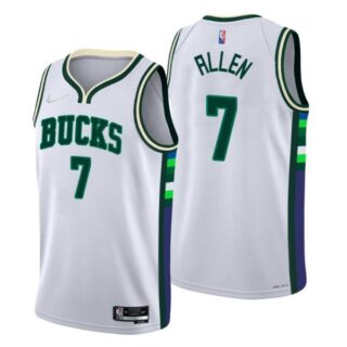 Men's Grayson Allen Milwaukee Bucks 75th Anniversary Diamond Jersey White City