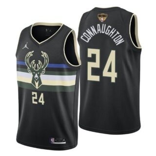Men's #24 Pat Connaughton Milwaukee Bucks 2021 NBA Finals Jersey Statement White