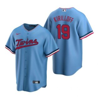 Men's Alex Kirilloff Minnesota Twins Cool Base Jersey Light Blue