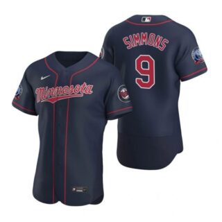 Men's Andrelton Simmons Minnesota Twins Flex Base Jersey Navy