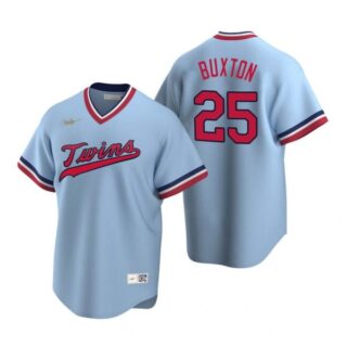 Men's Byron Buxton Minnesota Twins Cool Base Jersey Light Blue Cooperstown
