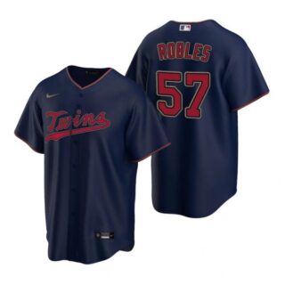Men's Hansel Robles Minnesota Twins Cool Base Jersey Navy
