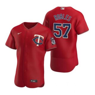 Men's Hansel Robles Minnesota Twins Flex Base Jersey Red