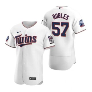 Men's Hansel Robles Minnesota Twins Flex Base Jersey White