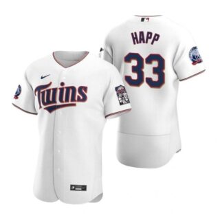 Men's J.A. Happ Minnesota Twins Flex Base Jersey White