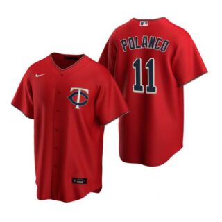 Men's Jorge Polanco Minnesota Twins Cool Base Jersey Red