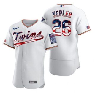 Men's Max Kepler Minnesota Twins Flex Base Jersey White Stars