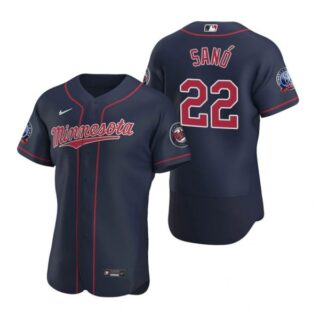 Men's Miguel Sano Minnesota Twins Flex Base Jersey Navy