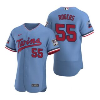 Men's Taylor Rogers Minnesota Twins Flex Base Jersey Light Blue