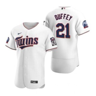 Men's Tyler Duffey Minnesota Twins Flex Base Jersey White