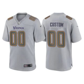 Youth Minnesota Vikings Custom Gray Atmosphere Fashion Stitched Jersey