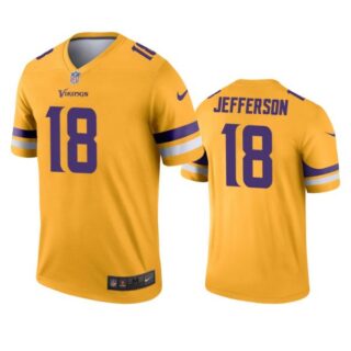 Men's Justin Jefferson Minnesota Vikings Limited Stitched Jersey Yellow