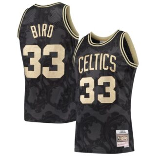 Men's Boston Celtics #33 Larry Bird Hardwood Classic Edition Jersey Stitched