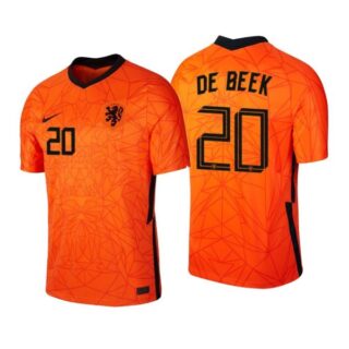 Men's Donny Van De Beek Netherlands National Orange Home Jersey