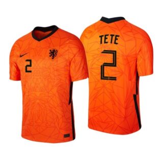 Men's Kenny Tete Netherlands National Orange Home Jersey
