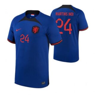 Men's Bruno Martins Indi Netherlands National Team Blue Away 2022-23 Jersey