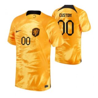 Men's Custom Netherlands National Team Orange Home 2022-23 Jersey
