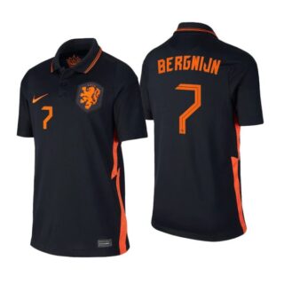 Men's Steven Bergwijn Netherlands National Black Away Jersey