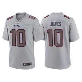 Women's New England Patriots Mac Jones Gray Atmosphere Fashion Stitched Jersey