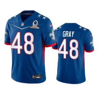 Men's J. T. Gray New Orleans Saints 2022 NFC Pro Bowl Stitched Jersey Royal