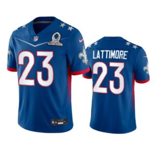Men's Marshon Lattimore New Orleans Saints 2022 NFC Pro Bowl Stitched Jersey Royal