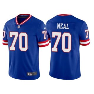 Youth New York Giants Evan Neal Royal Classic Vapor Limited Stitched Jersey