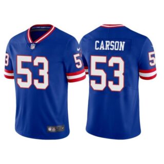 Youth New York Giants Harry Carson Royal Classic Vapor Limited Stitched Jersey