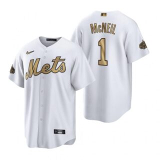 Men's Cool Base Jeff Mcneil New York Mets 2022 MLB All-Star Game White Stitched Jersey