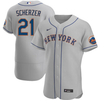 Men's Max Scherzer New York Mets Flex Base Jersey - Gray