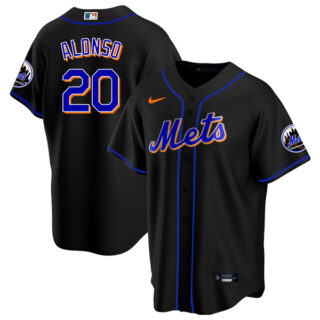 Youth New York Mets Pete Alonso Black Throwback Jersey - Stitched