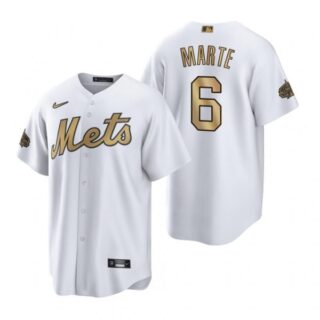 Men's Cool Base Starling Marte New York Mets 2022 MLB All-Star Game White Stitched Jersey