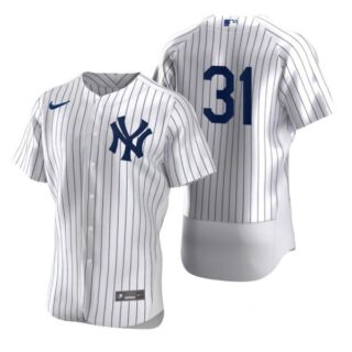 Men's Aaron Hicks New York Yankees Flex Base Jersey White