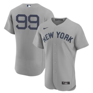 Men's - Flex Base New York Yankees #99 Aaron Judge Field of Dreams Throwback Jersey Stitched