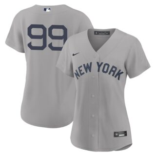 Women New York Yankees #99 Aaron Judge Field of Dreams Throwback Jersey Stitched
