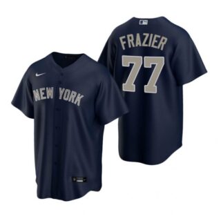 Men's Clint Frazier New York Yankees Cool Base Jersey Navy