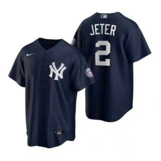 Men's Derek Jeter New York Yankees Cool Base Jersey Navy